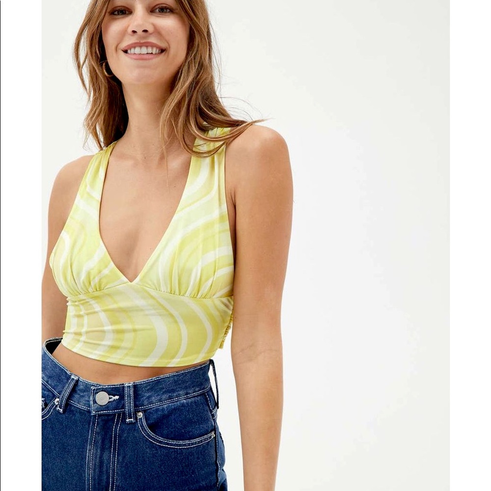 UO Plunge Tie-up Top
